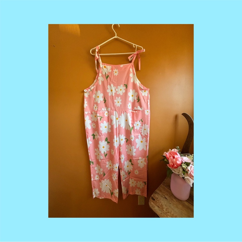 Pink Floral Jumpsuit